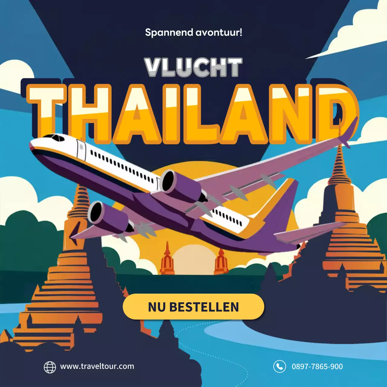 paarse retro reispromotie