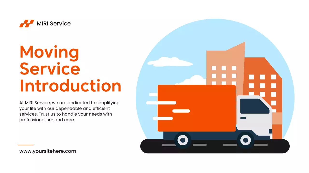 Orange Modern Moving Promotion Presentation