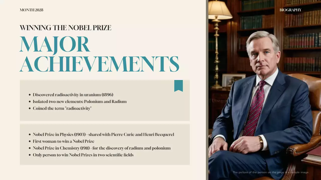 Beige Professional Biography Presentation