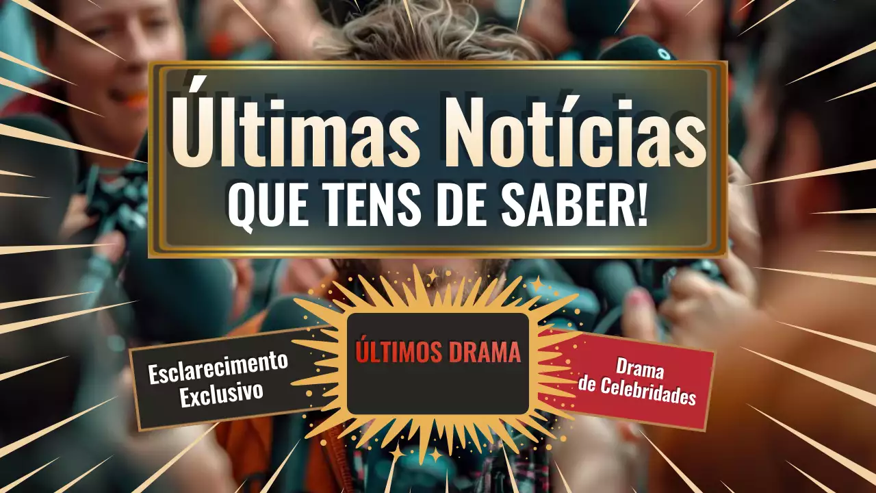 anúncio colorido e arrojado de notícias sobre celebridades