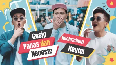 farbenfrohe trendige Klatschanzeige