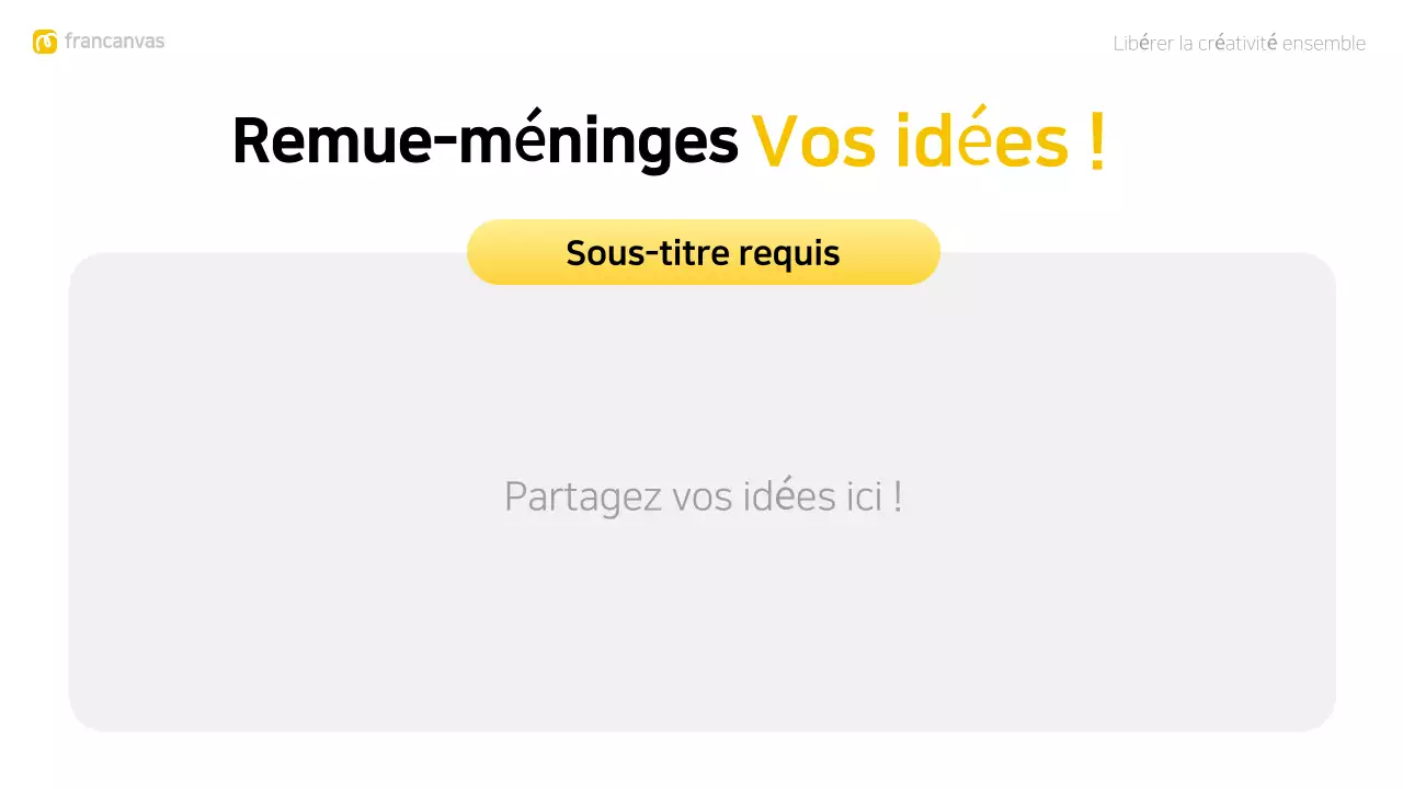 jaune moderne pour le brainstorming