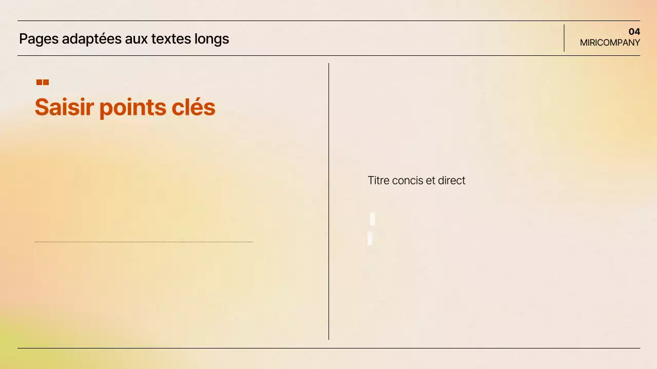 Documentation sur la présentation simple d'Orange