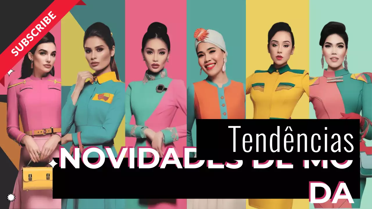 anúncio de moda colorido e moderno