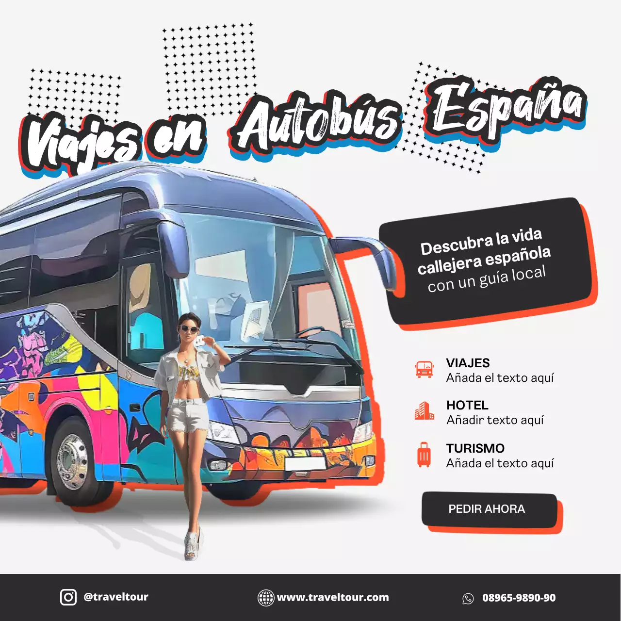 colorida promoción de viajes de moda