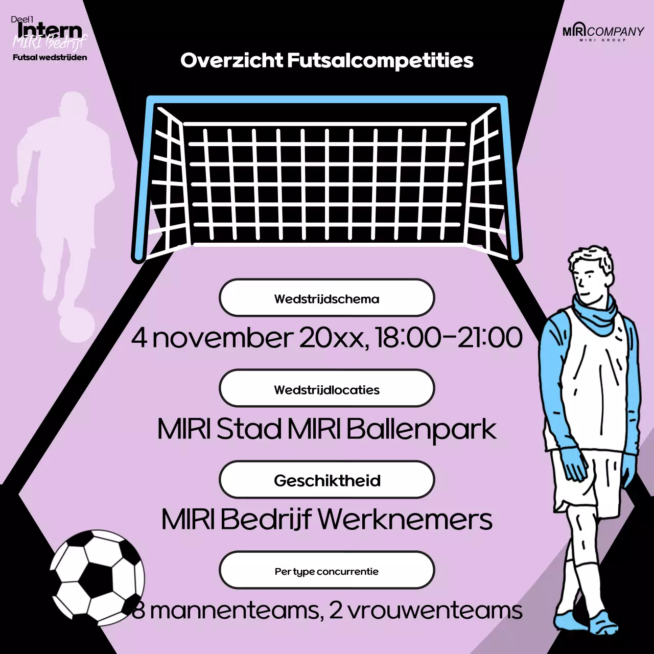 Mauve Retro Voetbal Evenement