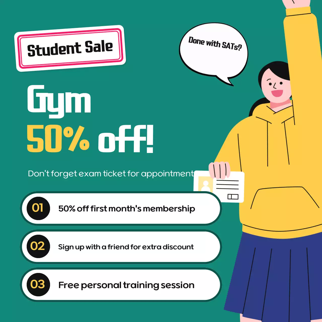 Pink Trendy Student Promotion Instagram Carousel