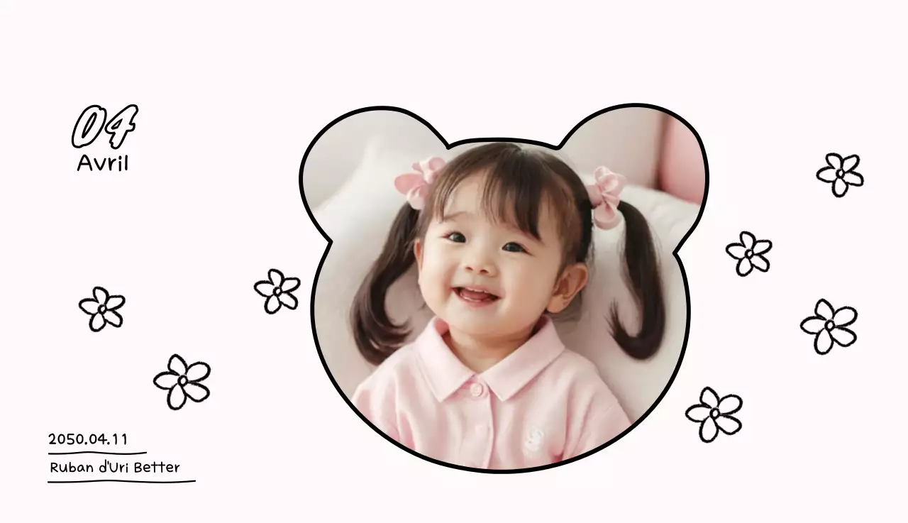 Calendrier photo jaune mignon