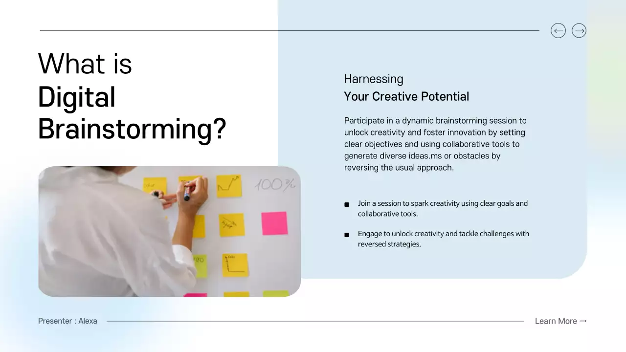 Blue Modern Brainstorming Guide Presentation