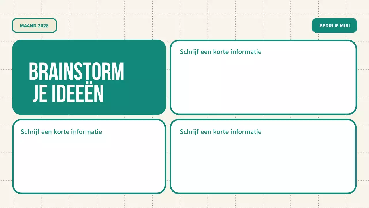 groene moderne brainstormgids