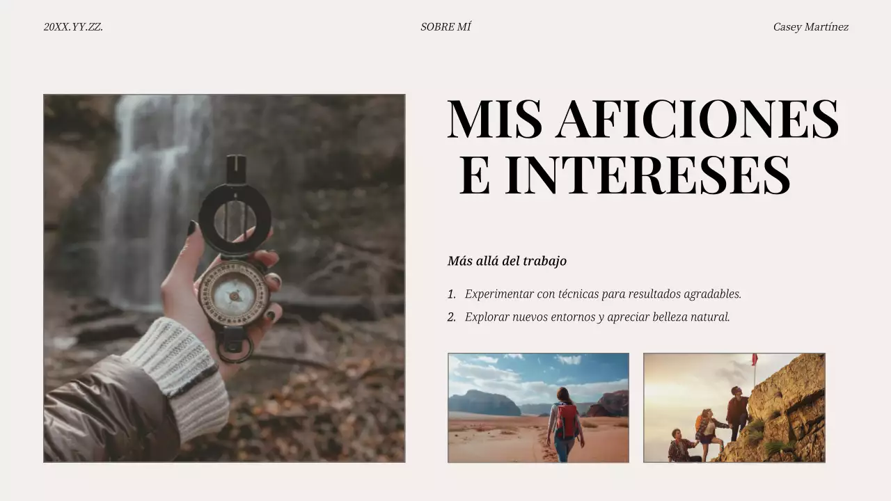 tono beige de autointroducción moderna