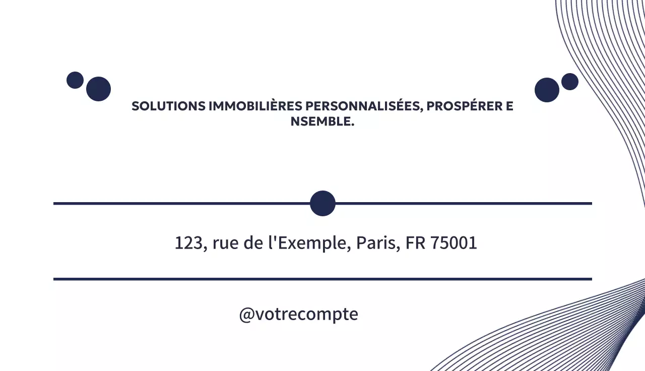 carte immobilière moderne marine