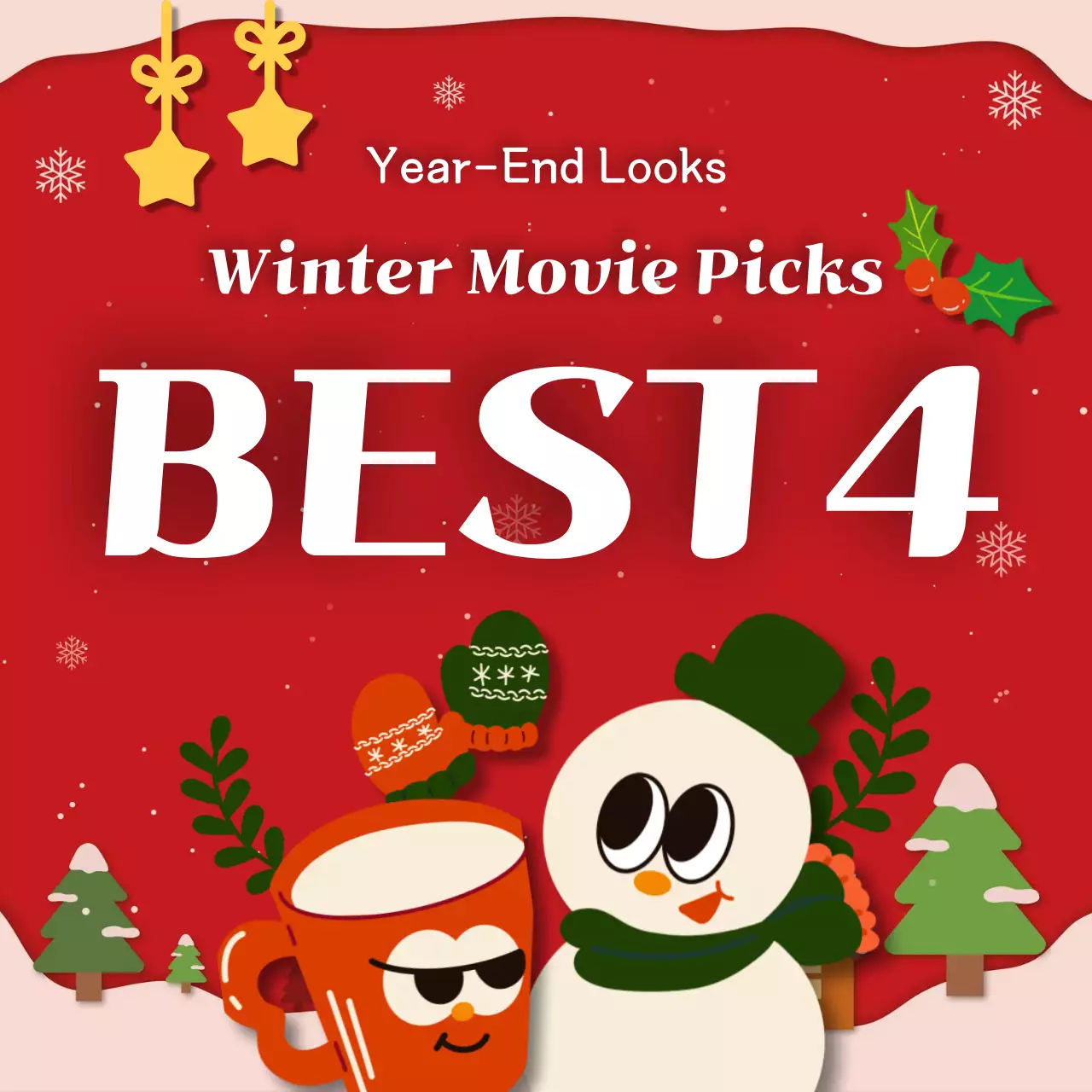 Red Festive Winter Advertisement Instagram Carousel