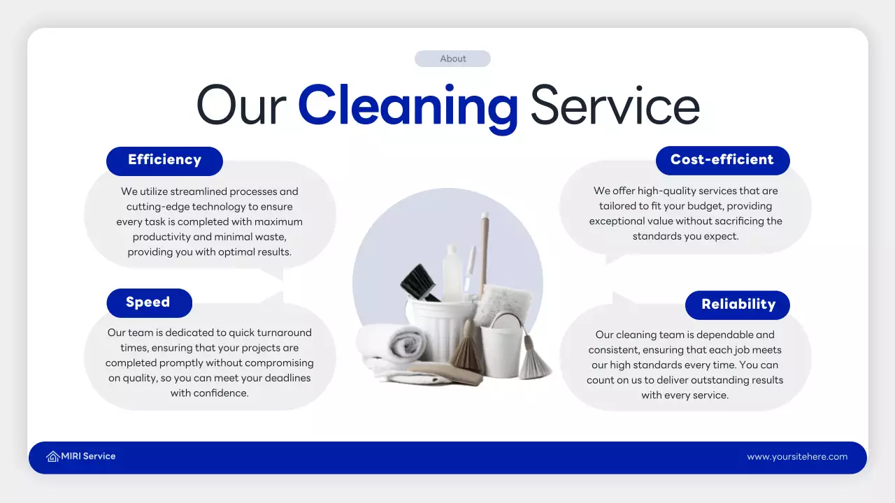Blue Professional Cleaning Promotion Presentation