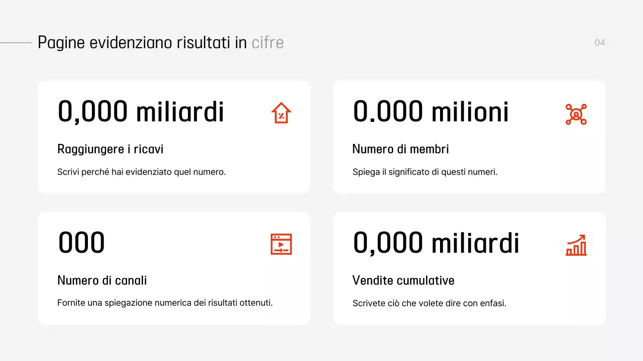 Pianificazione di una presentazione moderna e grigia