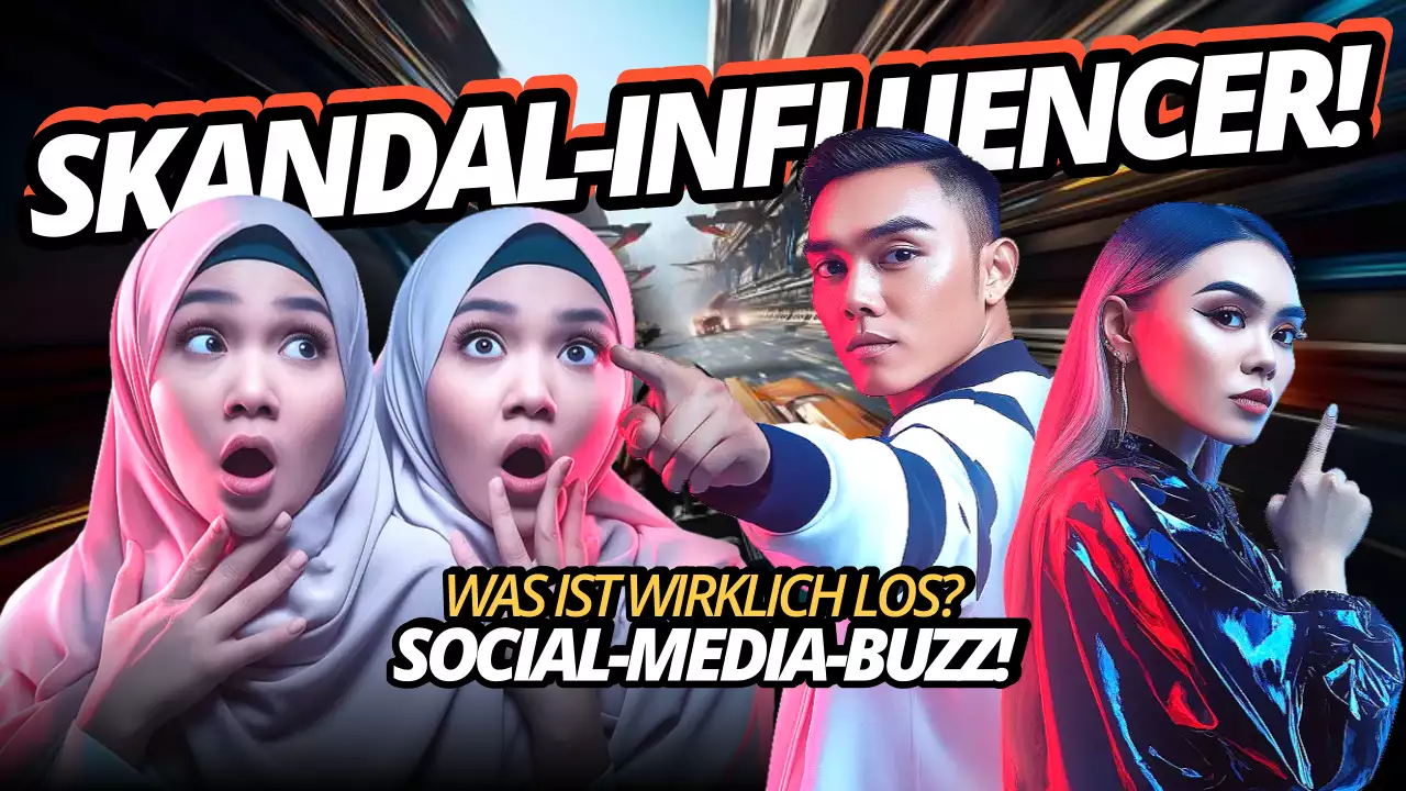 bunte moderne Influencer-Ankündigung