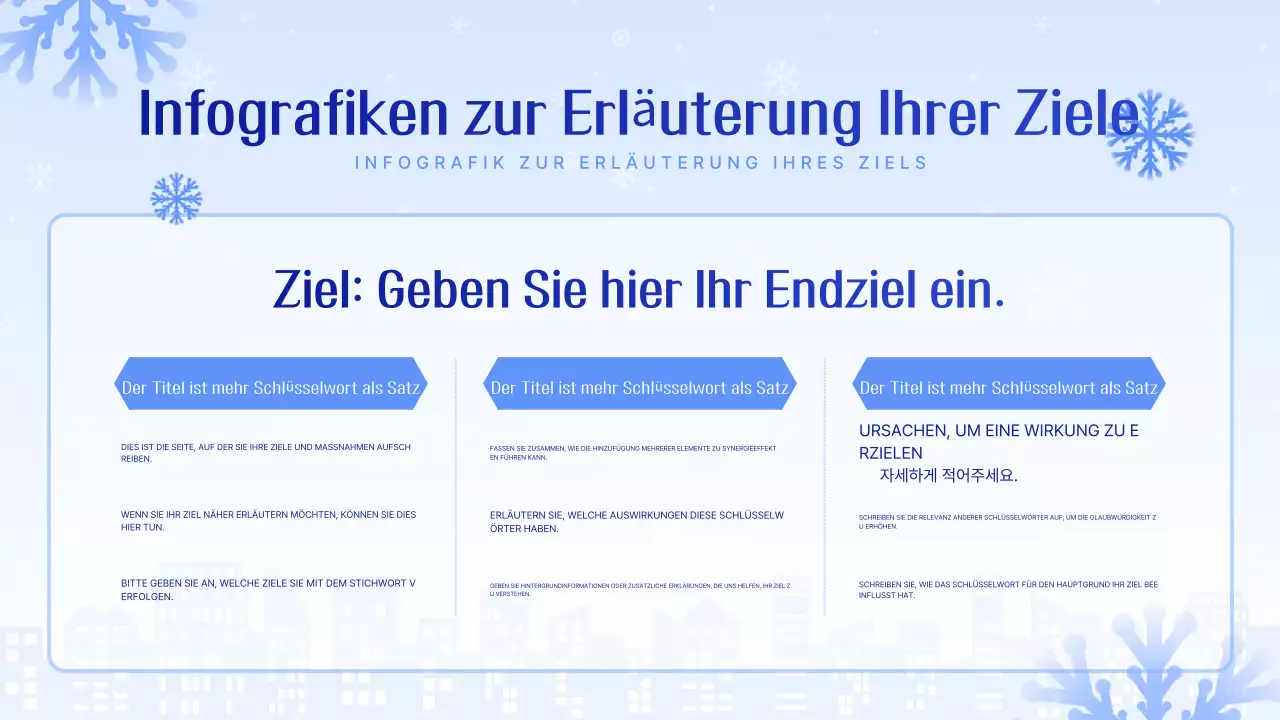 Hellblau saubere Präsentation erklärt