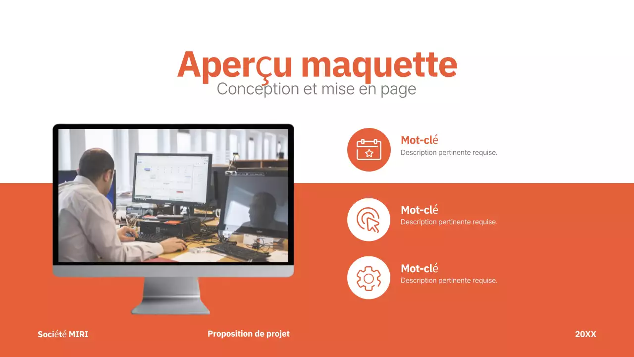 rouge moderne proposition de projet entreprise