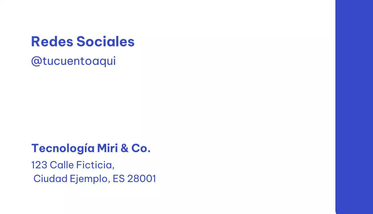 tarjeta de visita geométrica azul