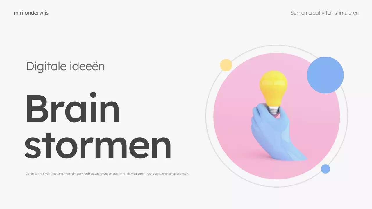 mint en roze moderne brainstormgids layout