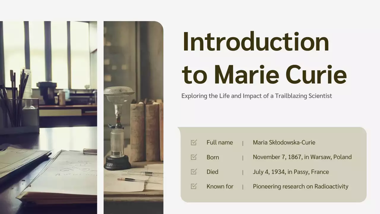 Beige Classic Biography Presentation