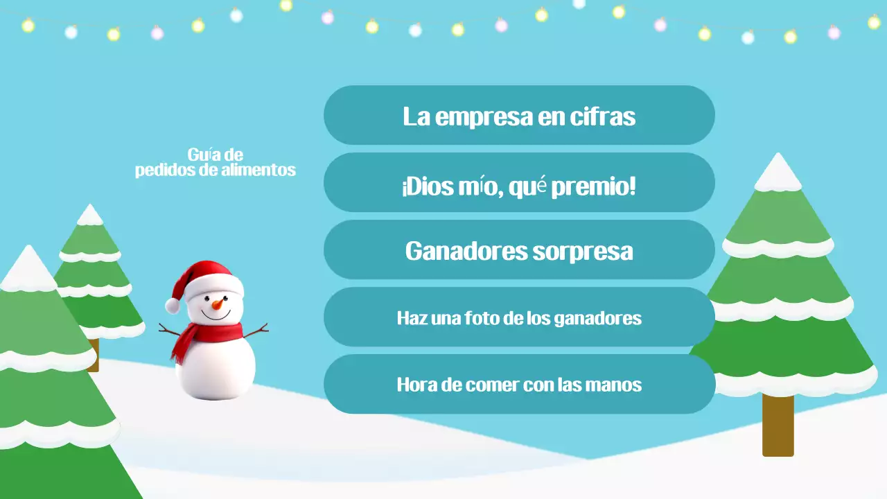 Celebración de fin de año sencilla en azul claro