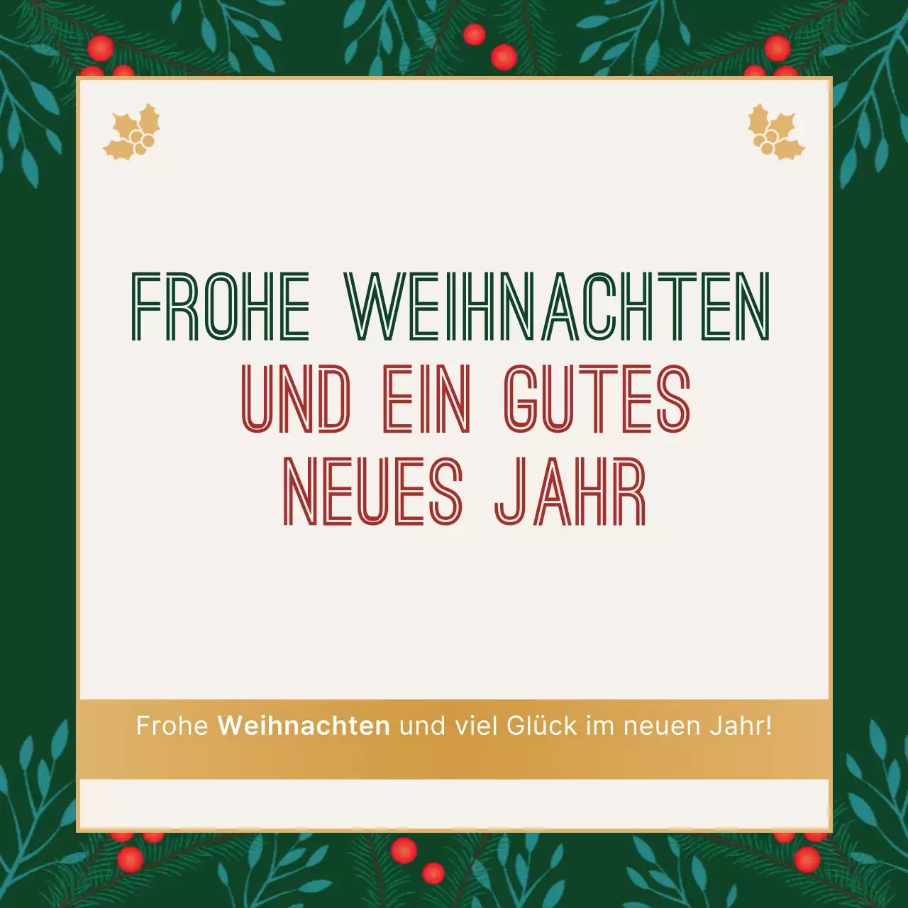 Beige Klassische Weihnachtsgrüße