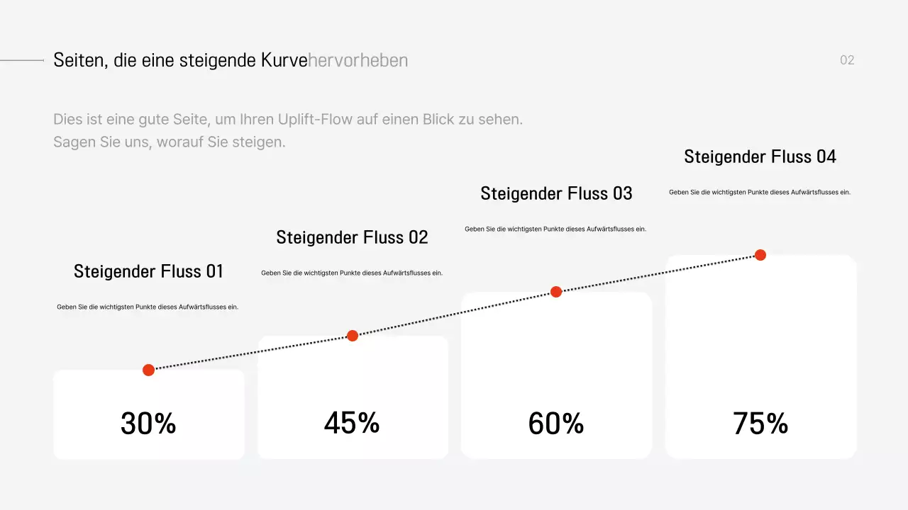 Planung einer grauen modernen Präsentation