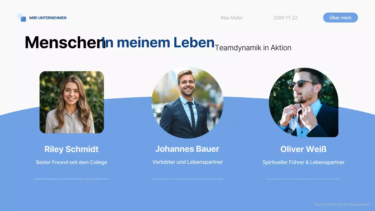 blue modern self-introduction pitch