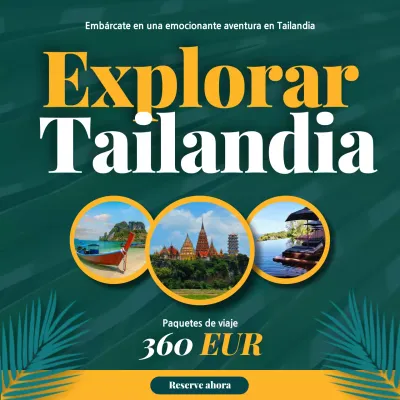 promoción de viajes green modern