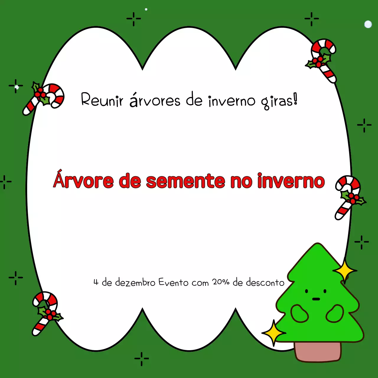 Anuncie as suas ofertas sazonais festivas em verde e vermelho