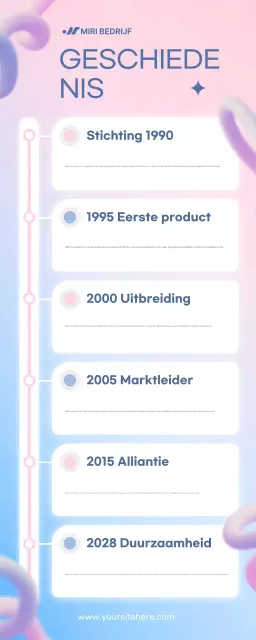 aankondiging roze moderne bedrijfsgeschiedenis