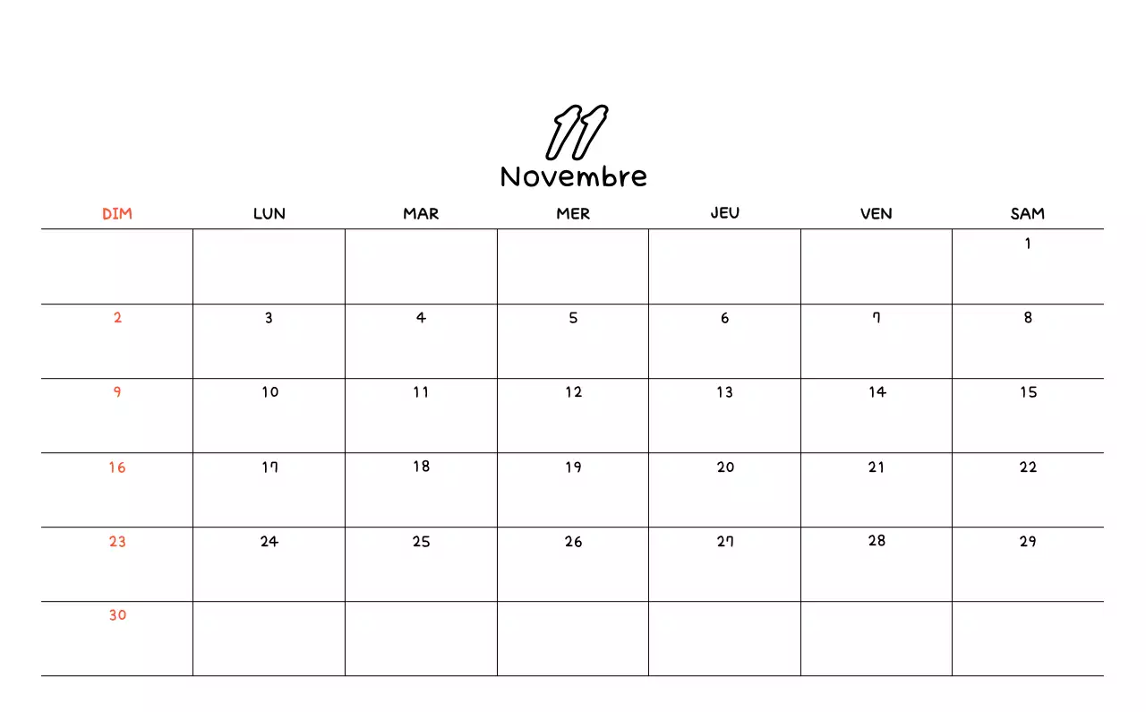 Calendrier photo avec dessin mignon