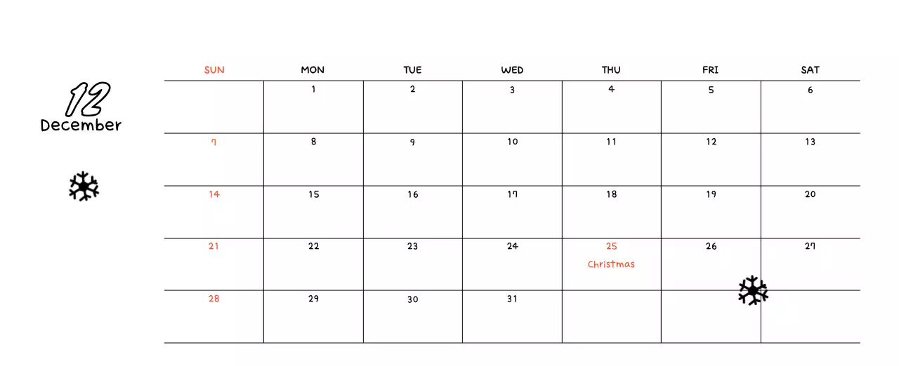 Adorable New Year's photo calendar