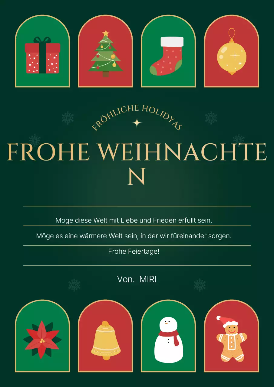 Abstrakte einfache Weihnachtskarte