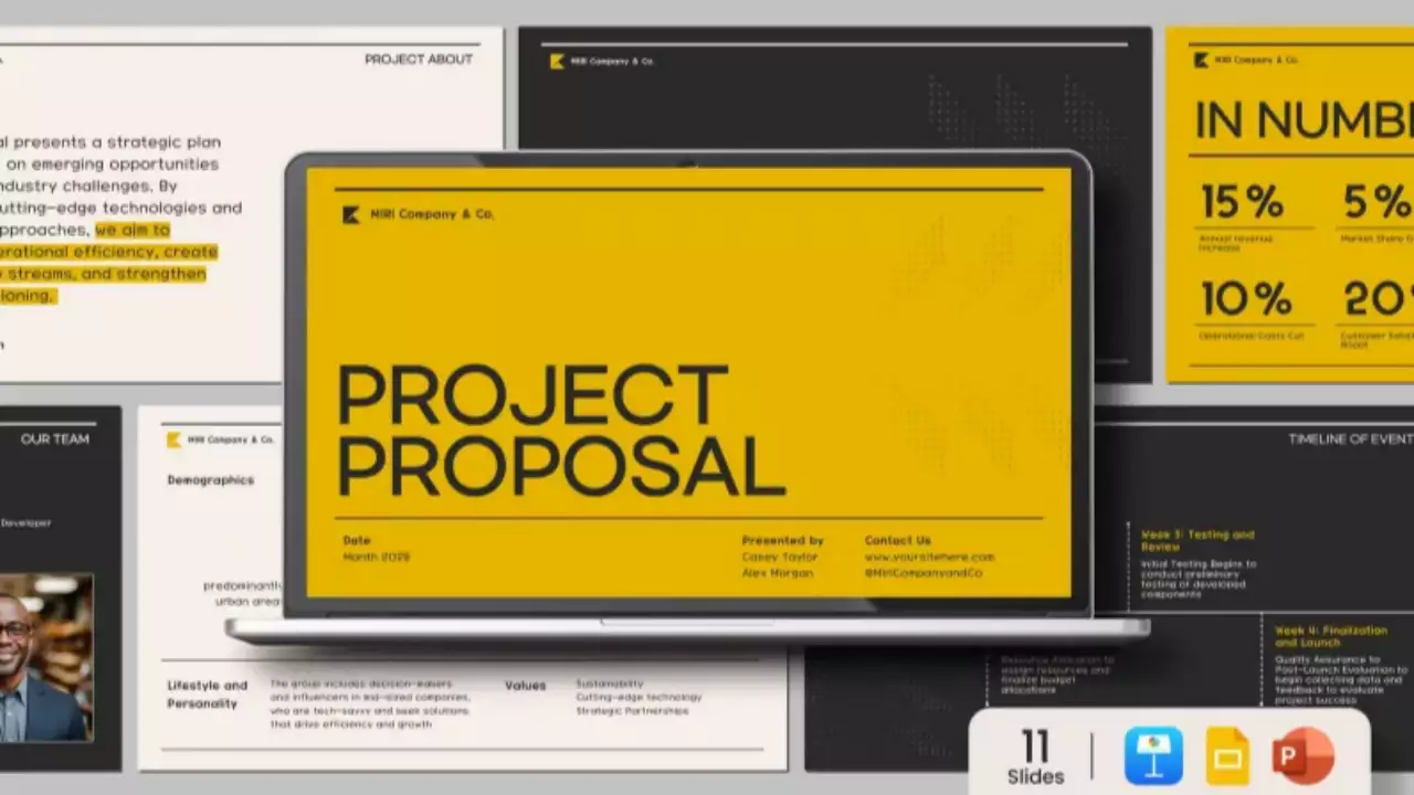 Yellow Modern Project Proposal Presentation