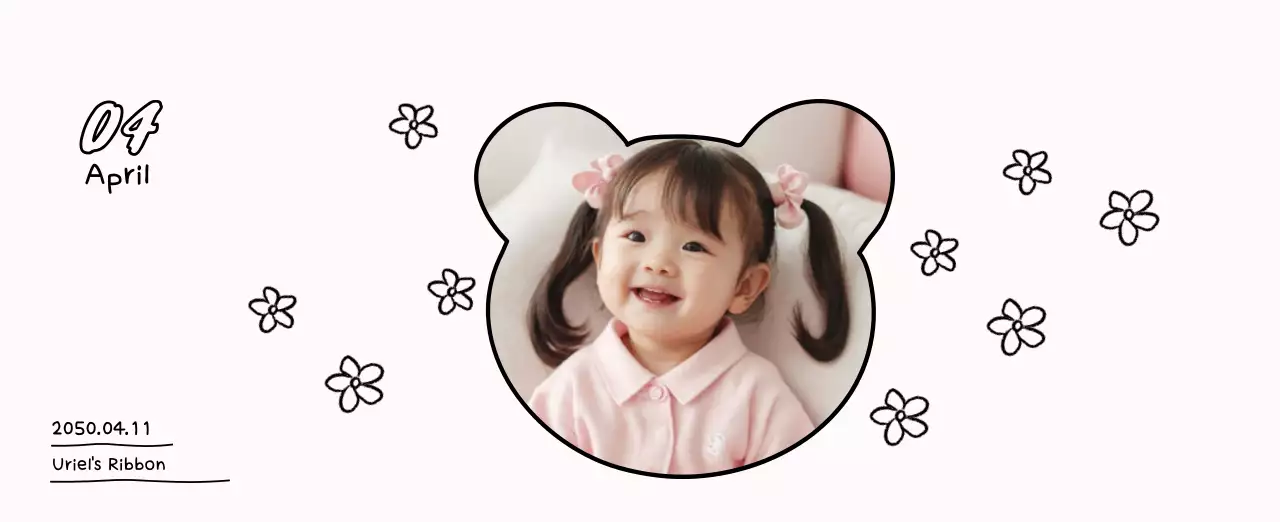 Adorable New Year's photo calendar