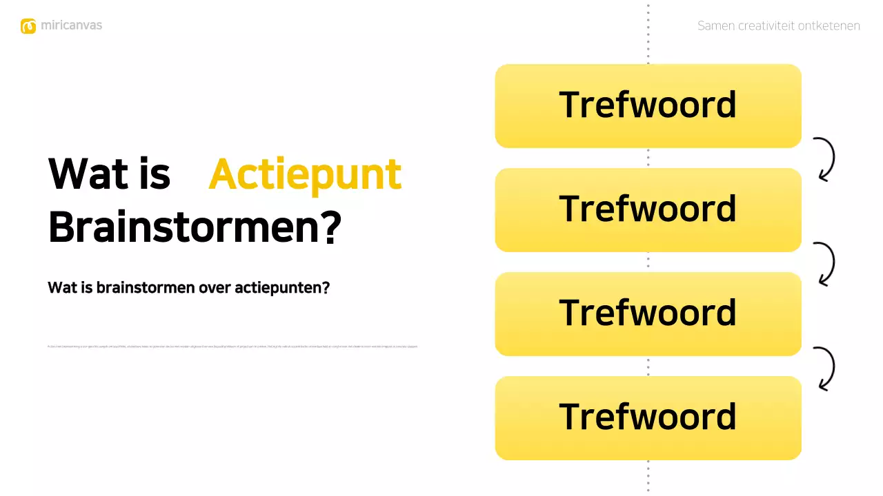 gele moderne brainstorm layout