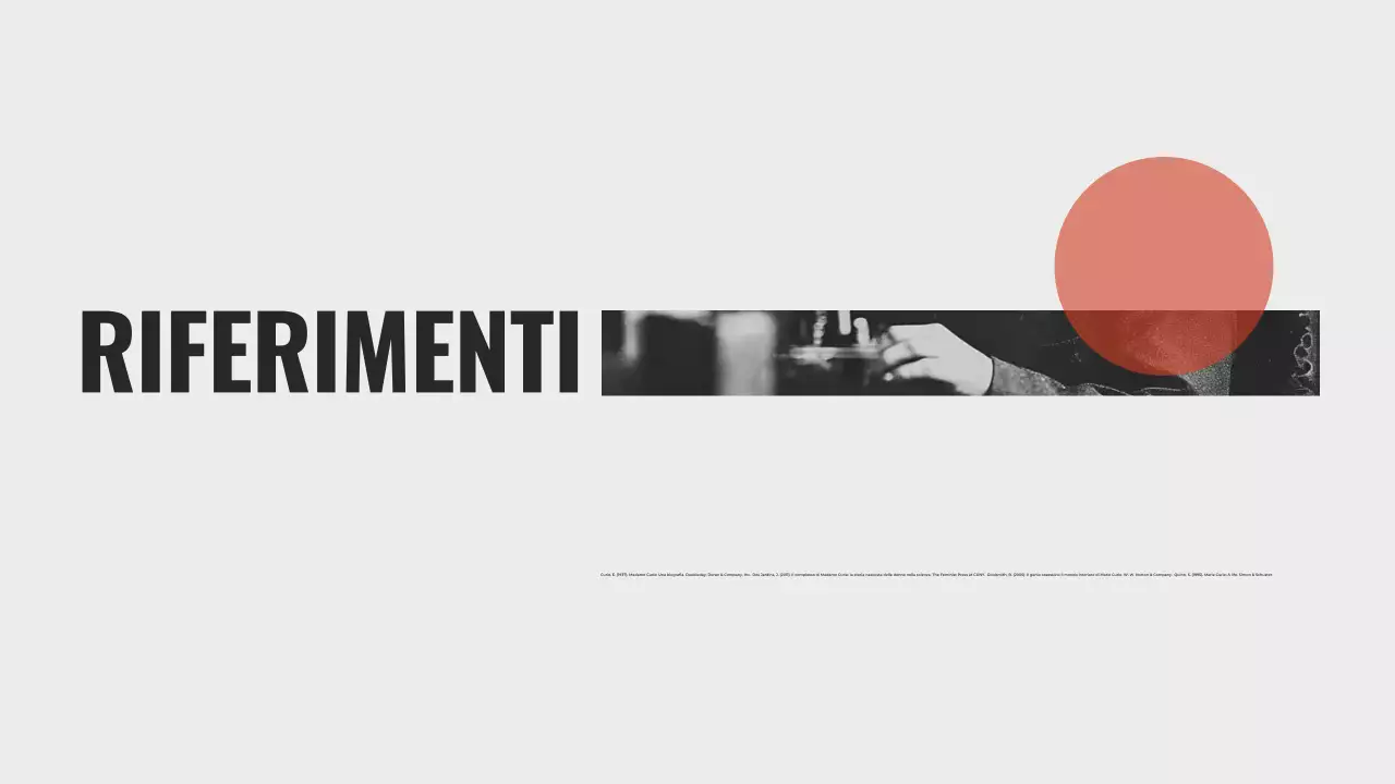 Esplorare la vita di Marie Curie Presentazione minimalista