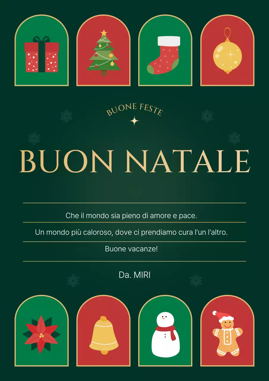 Biglietto di Natale semplice e astratto