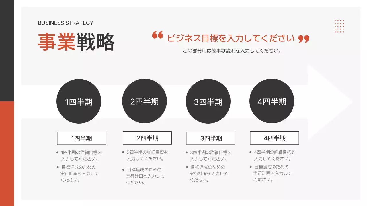 オレンジ モダン 事業計画 プレゼンテーション
