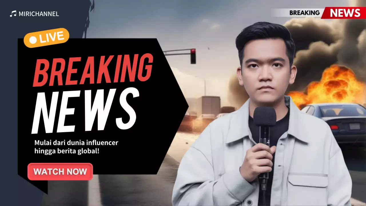 Red Modern News Announcement YouTube Thumbnail