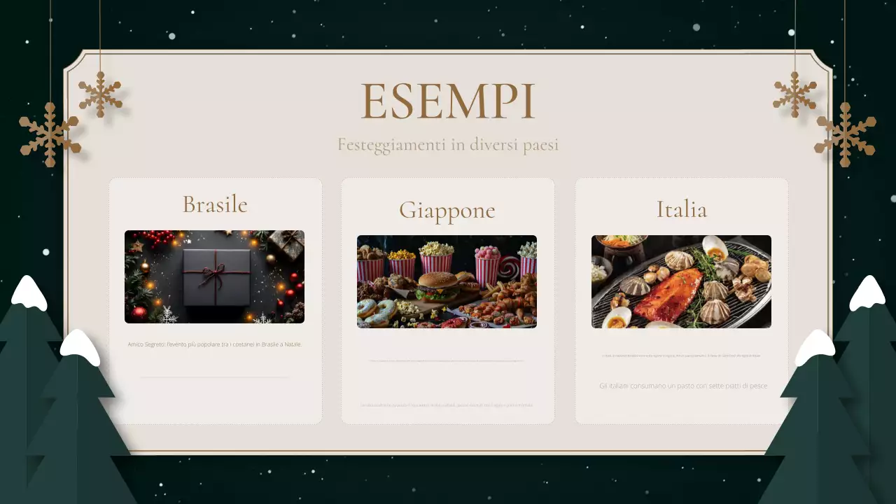 presentazione verde tradizionale delle festività