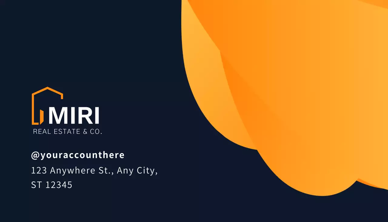 Orange Modern Business Card