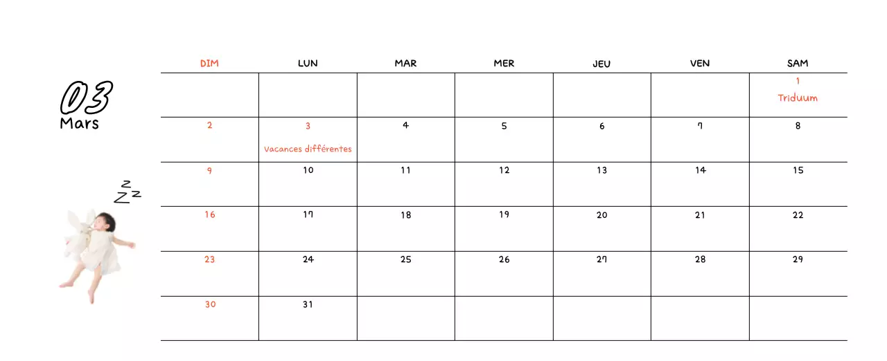 Calendrier photo du Nouvel An