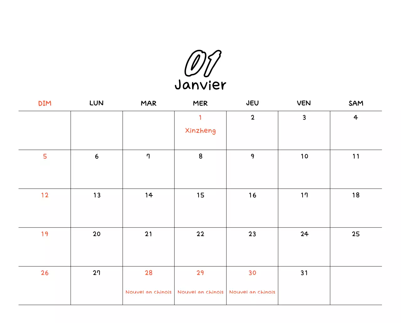 Calendrier photo jaune mignon