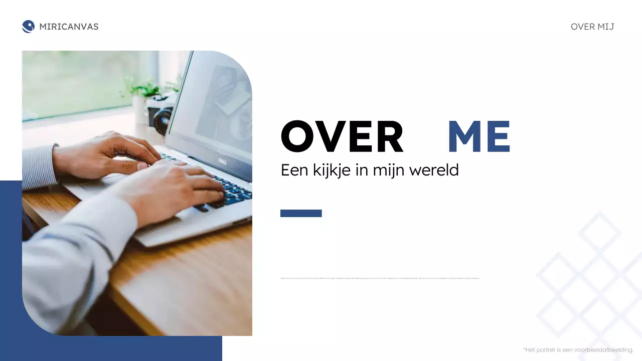 blauw modern over mij bedrijf