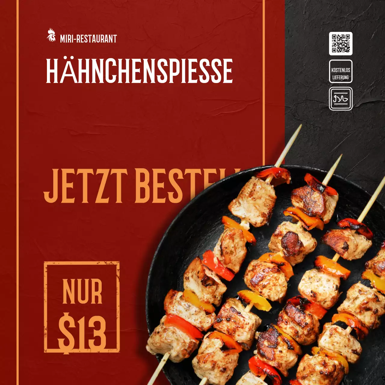 red bold food promotion