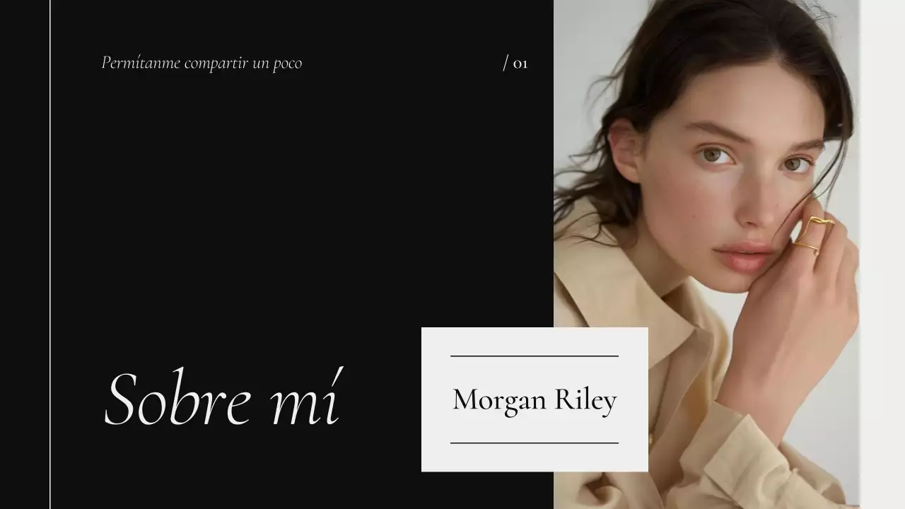 cartera biográfica minimalista negra