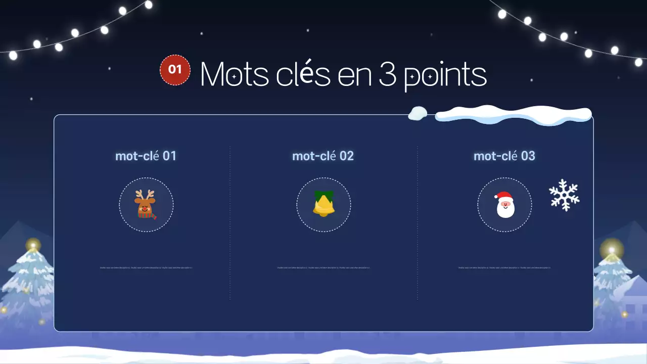 Une jolie présentation en bleu marine et violet